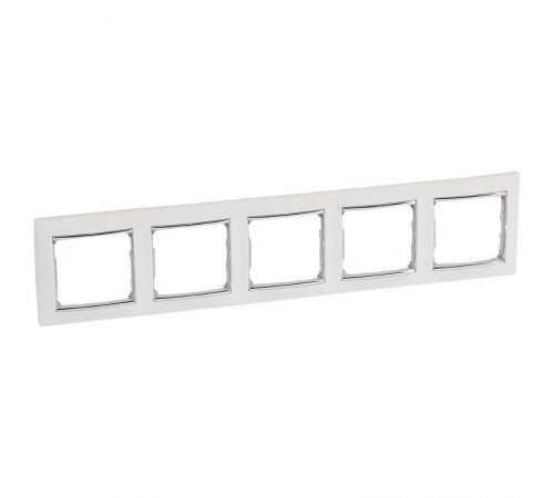 Valena Белый/Серебряный штрих Рамка 5-ая горизонт.  770495  Legrand