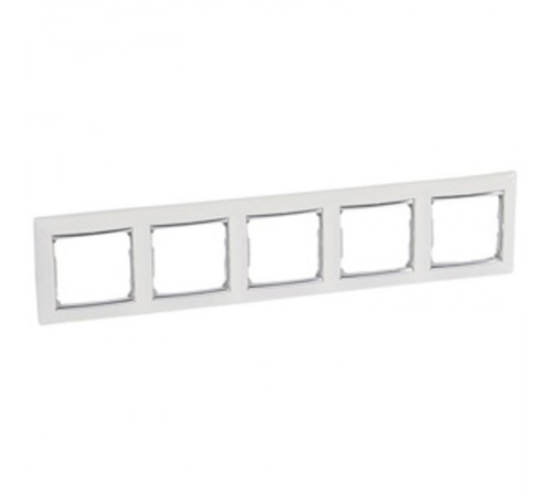 Valena Белый/Серебряный штрих Рамка 5-ая горизонт.  770495  Legrand