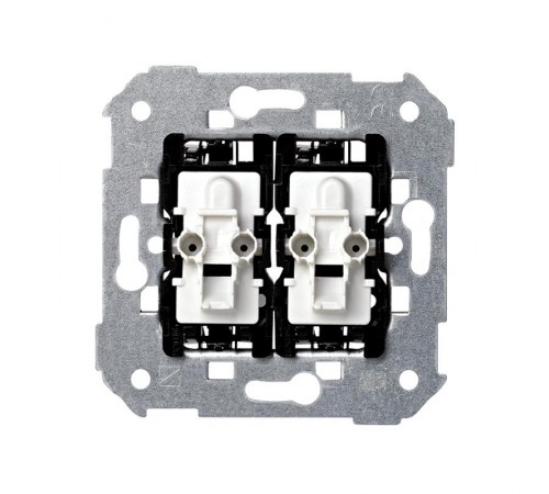 Двухклавишный кнопочный выключатель с голубой подсветкой 10A 250В S75  7502393-039  Simon