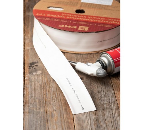 Термоусаживаемая трубка ТУТ нг 50/25 белая EKF PROxima  tut-50-w  EKF