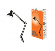 Светильник настольный струбцина 40Вт КЛЛ Е27 черный глянец  SQ0337-0029  TDM