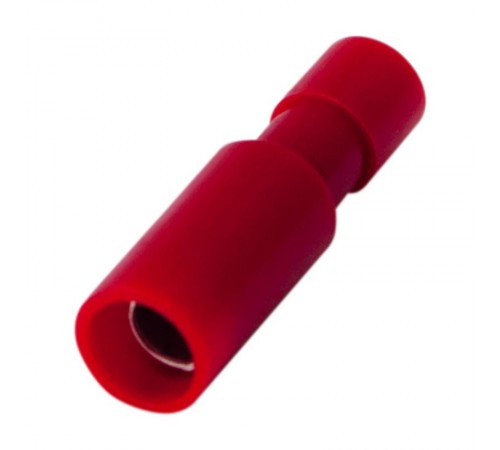 Разъем штекерный полностью изолированный гнездо 4 мм 0.5-1.5 мм (РШПи-м 1.5-4/РШИм 1,25-5-4) красный  08-0261  REXANT