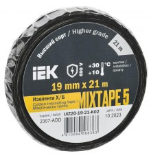 Изолента Х/Б MIXTAPE 5 19мм 21м   UIZ20-19-21-K02  IEK