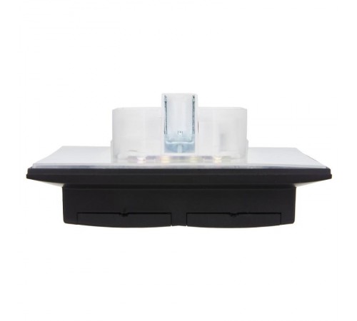 SKANDY Розетка 2-местная с кр. 16А в сб IP44 SK-R12Bl черный  SK-R26-16-44-K02-F  IEK