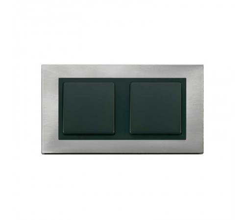 Simon 82 Рамка декоративная, 4 поста, S82 Nature, Металл, матовая сталь-графит  82847-31  Simon