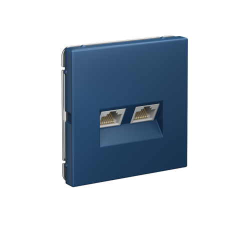 ArtGallery Аквамарин Розетка двойная компьютерная RJ45+RJ45, кат. 5е, механизм  GAL001185  SE