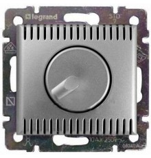 Valena Алюминий Светорегулятор поворотный 100-1000W для л/н, галог. ламп с обмоточным т-ром  770260  Legrand