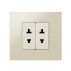 Simon 27 Розетка двухполюсная б/з, евро-американский стандарт, 16А 250В, S27, слоновая кость  27438-31  Simon