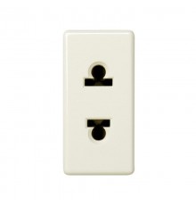 Simon 27 Розетка двухполюсная б/з, евро-американский стандарт, 16А 250В, S27, слоновая кость  27438-31  Simon