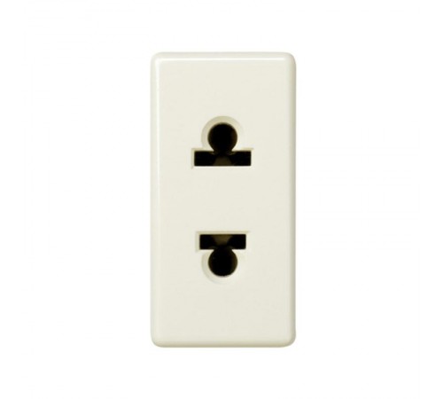 Simon 27 Розетка двухполюсная б/з, евро-американский стандарт, 16А 250В, S27, слоновая кость  27438-31  Simon