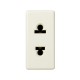 Simon 27 Розетка двухполюсная б/з, евро-американский стандарт, 16А 250В, S27, слоновая кость  27438-31  Simon