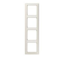 Рамка 4-кратная вертикальная с полем для надписи слоновая кость  AS584BFINA  Jung