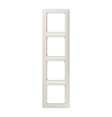 Рамка 4-кратная вертикальная с полем для надписи слоновая кость  AS584BFINA  Jung