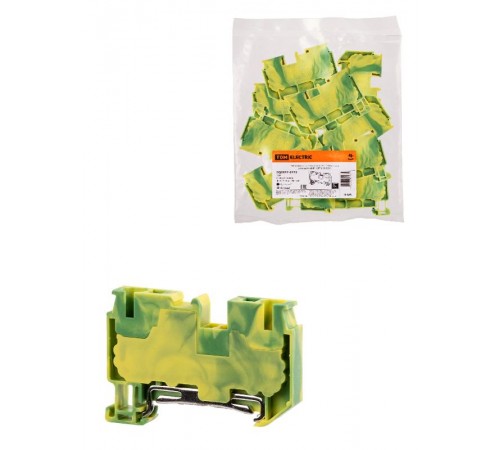 Зажим клеммный безвинтовой ЗКБ PEN быстрого зажима 6 мм2 (Ph-C PT 6-PE)  SQ0822-0172  TDM