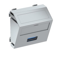 Мультимедийная рамка USB 3.0 A Modul45 (серебристый) (MTS-U3A S AL1)  6104892  OBO Bettermann