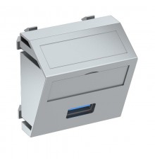 Мультимедийная рамка USB 3.0 A Modul45 (серебристый) (MTS-U3A S AL1)  6104892  OBO Bettermann