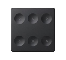 Сенсорный 6-кл выключатель без маркировки, графит  8000661-038  Simon