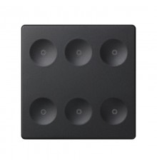 Сенсорный 6-кл выключатель без маркировки, графит  8000661-038  Simon