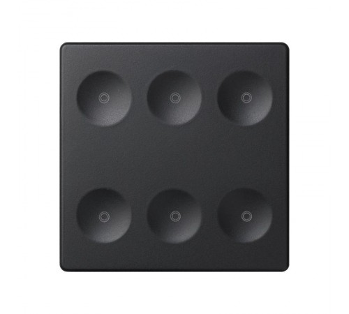 Сенсорный 6-кл выключатель без маркировки, графит  8000661-038  Simon