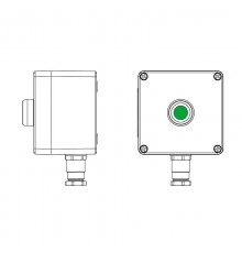 Взрывозащищенный пост управления из полиэстера CPE-P-03-(1xP1G(11))-1xKH2MHK(C)1Ex d e IIC Т5 Gb / Ex tb IIIC T95°C Db IP66/КЗ  2231.031.22.1215  DK