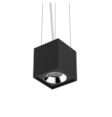Светильник светодиодный DL-02 Cube подвесной 100х110 мм 12Вт 3000K 35° RAL9005 черный муар  V1-R0-90360-30000-2001230  VARTON