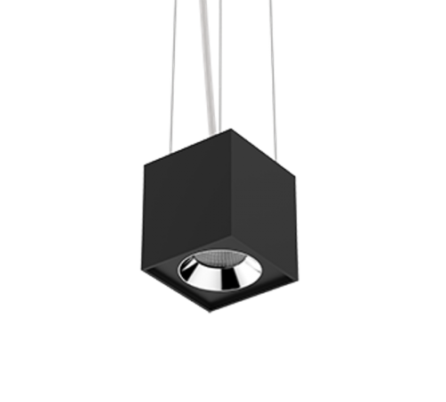 Светильник светодиодный DL-02 Cube подвесной 100х110 мм 12Вт 3000K 35° RAL9005 черный муар  V1-R0-90360-30000-2001230  VARTON