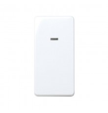 Переключатель (проходной) с индикатором узкий 10AX 250В белого цвета S27  27202-64  Simon