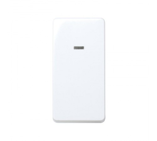 Переключатель (проходной) с индикатором узкий 10AX 250В белого цвета S27  27202-64  Simon