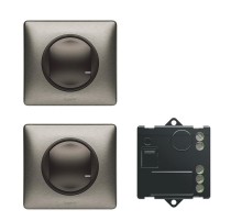 Пакет для управления освещением с 2-х мест Celiane (микромодуль реле 300Вт 240В+2 Умн. беспроводн. 1-кл. выкл.) графит Netatmo  067627  Legrand