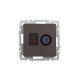 BRITE Розетка двойная TV+RJ45 кат.5E РТВ/РК12-БрТБ темная бронза  BR-AK20-1-K45  IEK