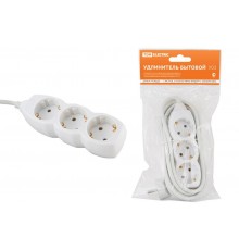 Удлинитель бытовой  У03  3 гнезда, 5метров, с заземлением ПВС  3х1мм2  16А/250В   SQ1303-0002  TDM