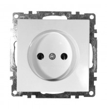 Розетка электрическая 1-местная (механизм) б/з, серия Катрин, GLS10-7109-01, белый  39303  STEKKER