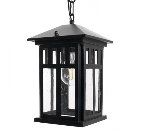 Светильник садово-парковый, 60W 230V IP44 черный, PL675 (на цепочке 500мм)  11690  FERON