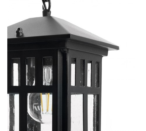 Светильник садово-парковый, 60W 230V IP44 черный, PL675 (на цепочке 500мм)  11690  FERON