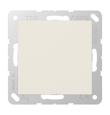 Крышка без отв, фиксация защёлкиванием, для произв. вырезов (либо исп. в качестве заглушки), возм.IP44; термопласт; слоновая кость; A500 A594-0 Jung