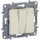 Etika Слоновая кость Выключатель 3-клавишный, 10А, автозажимные клеммы  672313  Legrand