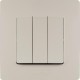 Etika Слоновая кость Выключатель 3-клавишный, 10А, автозажимные клеммы  672313  Legrand