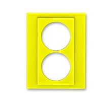 ABB Levit Жёлтый / дымчатый чёрный Сменная панель на розетку с з/к двойную Жёлтый  ND5513H-A2223 64  2CHH132223A8064  ABB