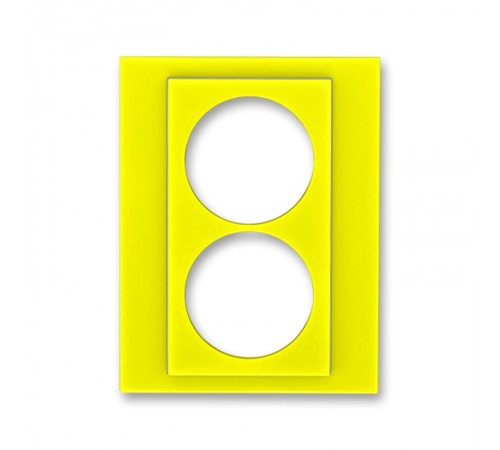 ABB Levit Жёлтый / дымчатый чёрный Сменная панель на розетку с з/к двойную Жёлтый  ND5513H-A2223 64  2CHH132223A8064  ABB
