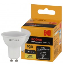 Лампа светодиодная MR16-7W-830-GU10 7Вт софит теплый белый свет  Б0057641  Kodak