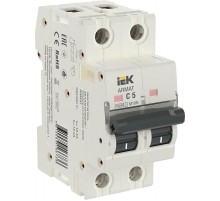 Выключатель автоматический двухполюсный M10N 2P C 5А 10кА ARMAT  AR-M10N-2-C005  IEK