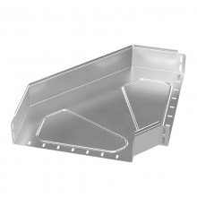 Угол горизонтальный 90 градусов Стандарт INOX (AISI 304) 400х100  PR16.3508  Промрукав