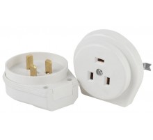 9-801-01 Соединитель электрический 2P+E (СЭ.РВШ32-003), 32А-250В, СУ, ПЭТФ (6/36/1080)  Б0050371  Intro