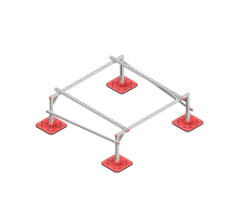 Опорная конструкция для установки оборудования TECHNORAPTOR FOOT 1500х1500 тип 1 HD  KM-TR-F-SSEI-1500-1500-1 HD  КМ - профиль