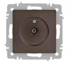 Розетка Intro Accent 6-301-08 TV одиночная, IP20, СУ, бронза  Б0063616  Intro