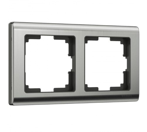W0021602/ Электроустановочные изделия - Рамка на 2 поста (глянцевый никель)