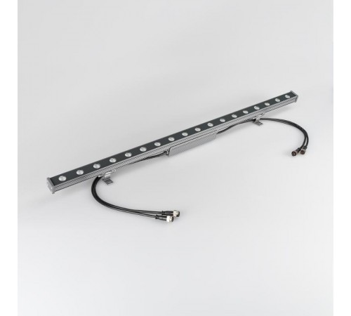 Прожектор светодиодный архитектурный AR-LINE-1000S-18W-24V RGB (Grey, 30 deg, DMX512)  023623  Arlight