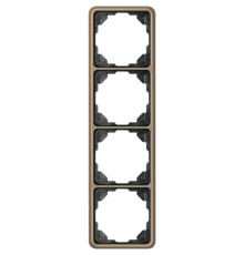 Рамка для вертикальной и горизонтальной установки, 4 поста; металл; золотая бронза; CD500  CD584GB  Jung