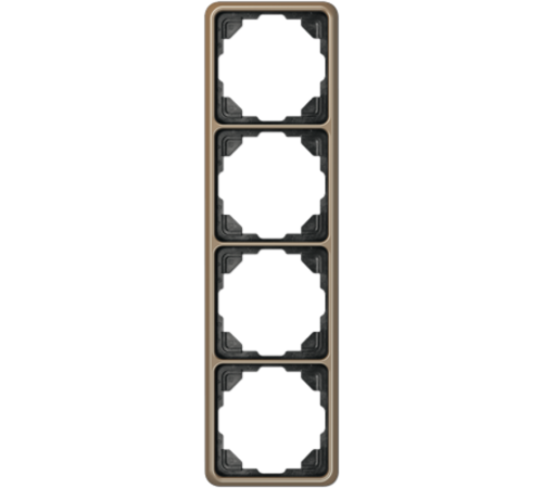 Рамка для вертикальной и горизонтальной установки, 4 поста; металл; золотая бронза; CD500  CD584GB  Jung