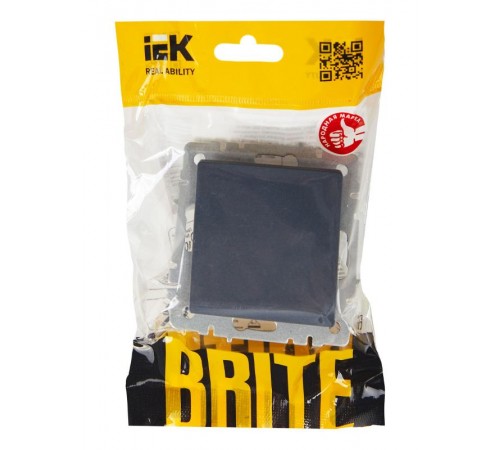 BRITE Выключатель 1-клавишный проходной 10А ВС10-1-6-БрМ маренго  BR-V12-0-10-K35  IEK